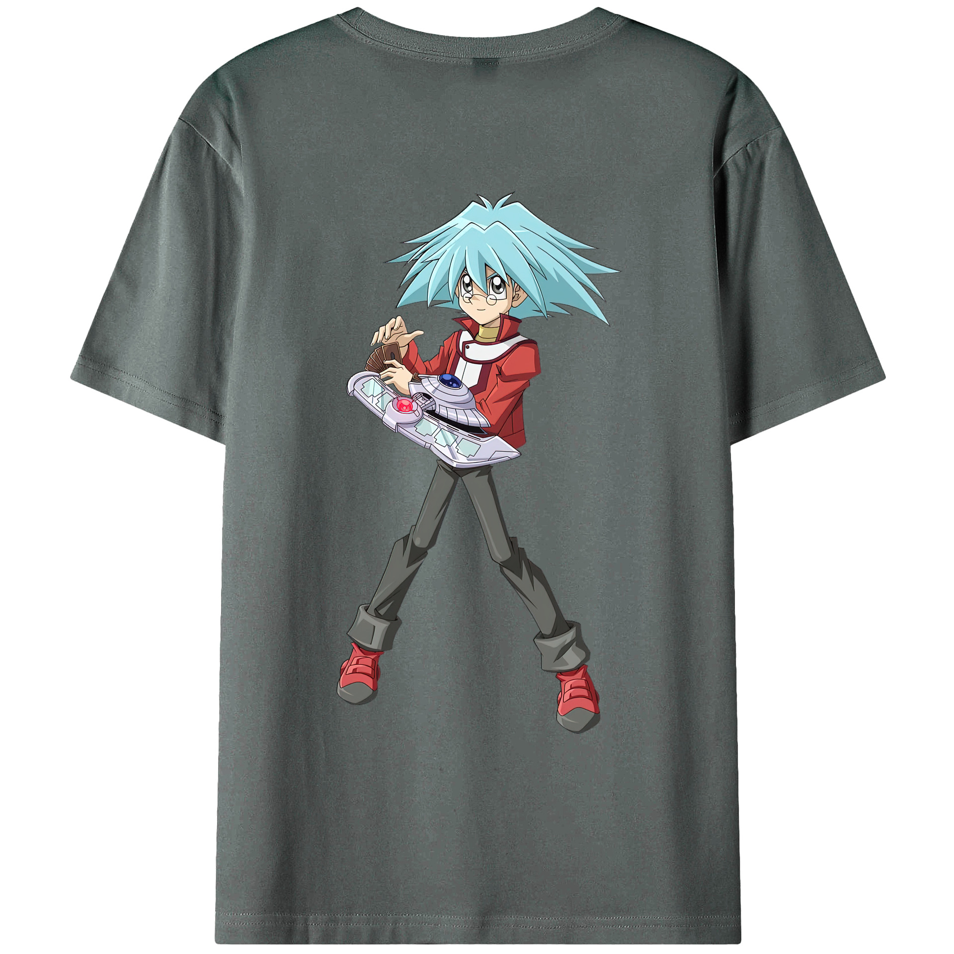 （画像用） 遊☆戯☆王 Yu-Gi-Oh! 綿100％ メンズ半袖Tシャツ（バックプリント） 通気性